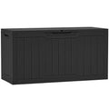 YITAHOME 80 Gallon Resin Deck Box, Outdoor Lockable Storage Box for Patio Furniture, Waterproof Patio Deck Box for Cushions, Pool Supplies, Sports Equipment and Garden Tools, Black