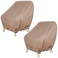 ULTCOVER Waterproof Patio Chair Cover 2 Pack Outdoor Lounge Deep Seat Single Lawn Chair Covers 32W x 34D x 34H inches