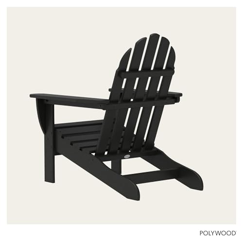 POLYWOOD AD4030BL Classic Outdoor Adirondack Chair, Black