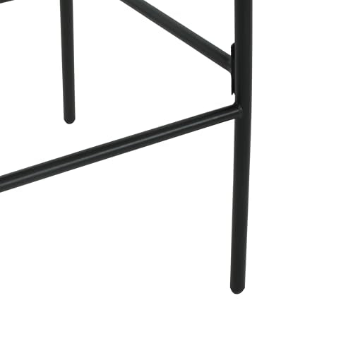 Christopher Knight Home Outdoor Patio Rope Weave Iron Barstools, Powder Coated Iron Frame Barstools, Black Brown, Set of 2
