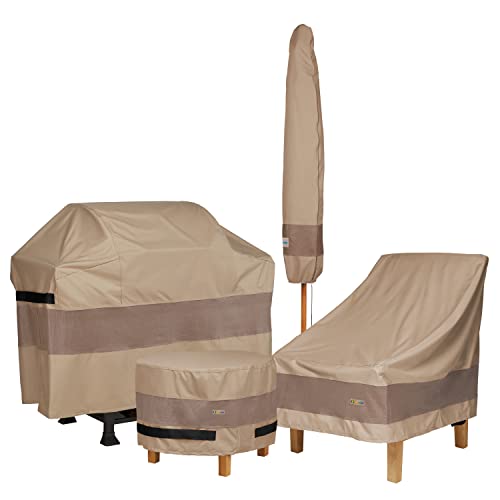 DUCKCOVERS Elegant Waterproof 60 Inch Patio Loveseat Cover, 60W x 36D x 35H, Patio Furniture Covers