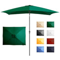 Ayge 6.5x10FT Rectangular Patio Umbrella Outdoor Table Umbrella w/Push Button Tilt & Crank Rectangle Market Umbrella UV Protection for Garden,Deck,Lawn,Yard & Pool,Green