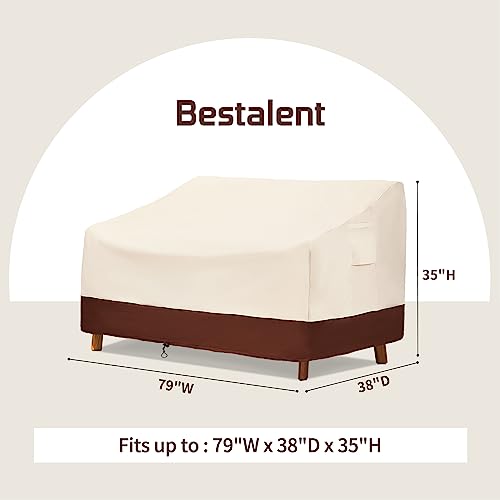 Bestalent Patio Furniture Sofa Covers Waterproof,3-Seater Outdoor Sofa Covers Fits up to 79W x 38D x 35H inches