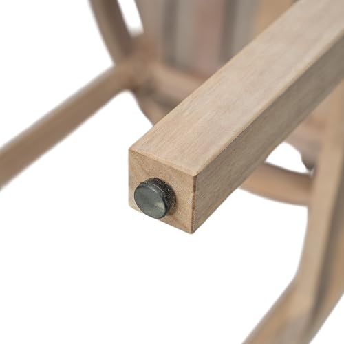 Christopher Knight Home Kuart Acacia Wood Outdoor Bar Stool Set of 4 with Cushion, Patio Armchair Set for Bar Table, Wooden Patio Counter Height Bar Stool with Footrest, Natural Washed+Beige