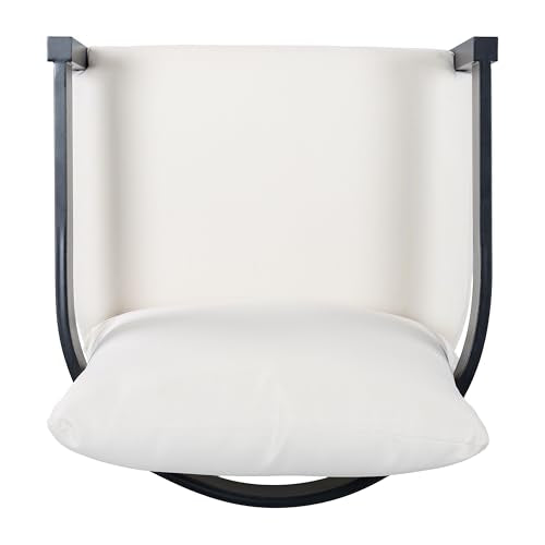 Christopher Knight Home Lula Aluminum Lounge Chair Outdoor Set of 2 with Removable Cushion, Metal Frame Patio Accent Chair, Patio Garden Comfy Reading Chair, Beige+Black
