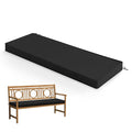 Summsun Outdoor Bench Cushion: Waterproof and Fade Resistant Patio Furniture Cushions - Non-Slip Bench Pad Cushion with Removable Cover for Garden Swing Porch Sofa Settee, 48 x 18 x 3 Inch, Black