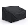 BROSYDA Patio Sofa Cover Waterproof - Heavy Duty 2-Seater Outdoor Couch Cover Patio Furniture Covers with Air Vent and Handles, 60" L×34" D×30" H, Black