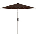 AreShark 7.5FT Patio Umbrella Table Market Umbrella w/Tilt and Crank, Heavy-Duty Outdoor Umbrellas for Pool, Deck, Garden and Backyard, Brown