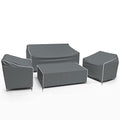 Gasadar Patio Furniture Cover 4-Piece Set, Heavy Dut 600D Outdoor Furniture Cover Waterproof for Lawn Patio Chairs, Loveseat and Coffe table, Grey