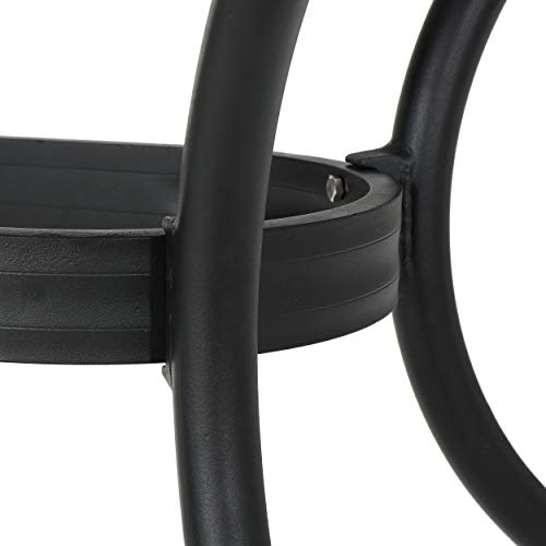 Christopher Knight Home Cayman Outdoor 6-Seater Cast Aluminum Dining Set, 7-Pcs Set, Black Sand