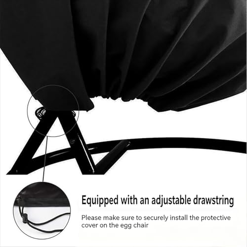 Heavy Duty Egg Chair Cover for Hanover Outdoor Wicker Hanging Egg Chair 2017–2026, Outdoor Hanging Egg Chair Cover with Zipper, Water-Resistant Tear-Resistant,45"x75"