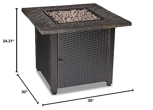 Endless Summer 30" Gas Outdoor Fire Pit Table with Resin Mantel