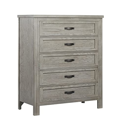 Soho Baby Hanover Premium Soft Closing 5-Drawer Dresser Chest Dresser, Oak Gray