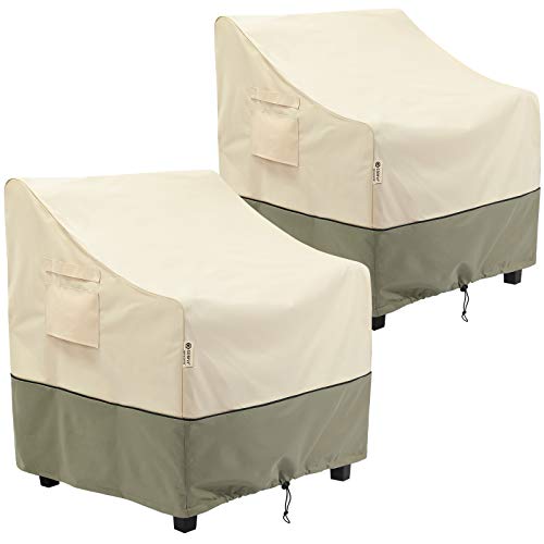COSFLY Outdoor Furniture Patio Chair Covers Waterproof, Lounge Deep Seat Cover, Lawn Furnitures Covers Fits up to 32W x 37D x 36H inches(2 Pack)