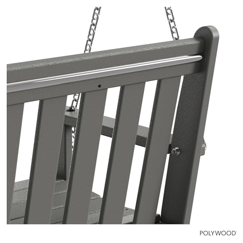POLYWOOD GNS60GY Vineyard 60" Swing, Slate Grey