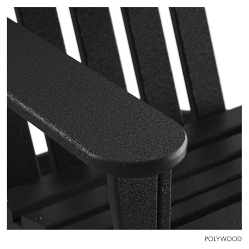 POLYWOOD AD4030BL Classic Outdoor Adirondack Chair, Black