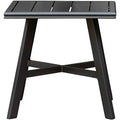 Hanover All-Weather Commercial-Grade Rustproof Aluminum 22" Square Slat-Top Side Table for Backyard, Porch, Deck, and Patio, Space Saving Outdoor Side Table Perfect for Small Outdoor Areas, Gunmetal