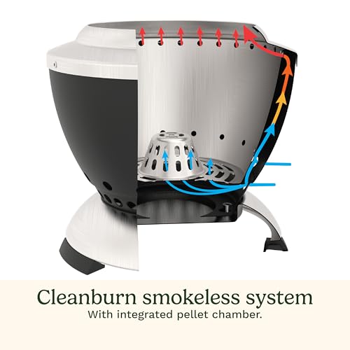 Cuisinart Cleanburn Smokeless Tabletop Fire Pit, 7.5” Lightweight Portable Smokeless Fire Pit with Removable Base for Ash & Carry Bag, Small Outdoor Heater for Patio, Camping & RV, Portable Heater