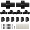 Pergola Kit, Heavy Duty Pergola Brackets for 4"x 4" (Actual 3.5" X 3.5") Lumber,DIY Rust-Proof Gazebo Hardware Kits with 3-Way & 4-Way Corner Bracket, Gazebo Brackets Kits for Patio Backyard Outdoor