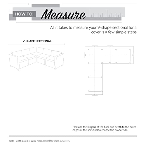 Classic Accessories 55-882-011501-RT Veranda Patio V-Shaped Sectional Sofa Cover, 100" L (on Each Side) Large, Pebble/Bark/Earth, Patio Furniture Covers