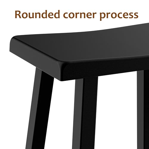 MAIUSCOLI Bar Stools 29'' Outdoor Set of 4, Waterproof Modern Durable Resin Saddle Seat,Counter Stool Sturdy Modern Stylish, All-Weather Barstools for Patio, Balcony, or Kitchen Counter