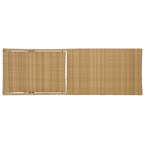 SAFAVIEH Outdoor Patio Furniture Collection – Alex Natural & Taupe Quick Dry Foam Lounger, Adjustable Outdoor Chaise, Modern Curved Design (PAT7545A)