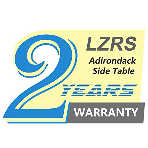 LZRS Round Adirondack Patio Side Table End Table, Outdoor Side Tables for Patio, Backyard,Pool, Indoor Companion, Easy Maintenance & Weather Resistant(Black)