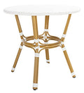 Safavieh PAT4012C Outdoor Collection Sidford White Rattan Bistro Table
