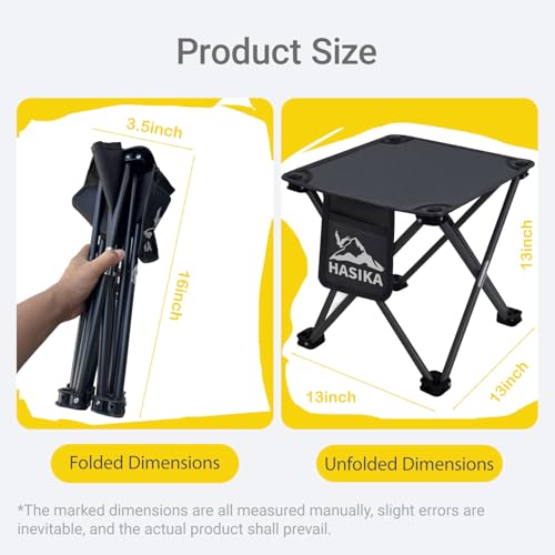HASIKA Collapsible Stool Foot Rest 2 Pack Folding Stool Portable Outdoor Ottoman 400lbs Strong Support Camping Stool for Travel Gardening Fishing Hiking BBQ