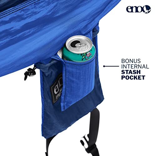 ENO SingleNest Hammock - Lightweight, 1 Person Portable Hammock - for Camping, Hiking, Backpacking, Travel, a Festival, or The Beach - Navy/Royal