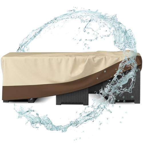 Patio Furniture Covers Waterproof for Table and Chairs, Rectangular Outdoor Furniture Set Cover, Anti-Fade, Tear/Water Resistant Patio Furniture Set Covers, 110"L x 84"W x 28"H