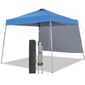 Oneofics 10X10 Pop Up Canopy, Slant Legs Instant Outdoor Canopy Tent with 1 Sidewall, Portable Patio Garden Deck Gazebo Shelter - 10x10 Base 8x8 Top