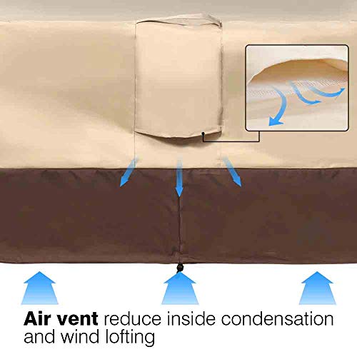 Vailge Patio Adirondack Chair Covers, Heavy Duty Patio Chair Cover, Waterproof Outdoor Lawn Patio Furniture Covers (Standard - 2 Pack, Beige & Brown)
