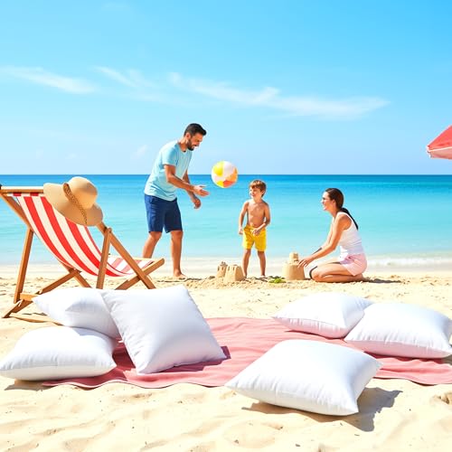 Utopia Bedding Outdoor Pillow Inserts 18 x 18 Inches (Pack of 2, White), Water Resistant Garden Throw Pillows for Patio and Porch Furniture