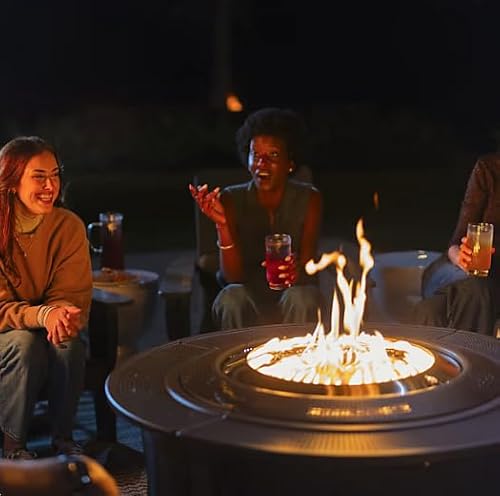 Solo Stove Infinity Flame Propane Fire Pit | Outdoor Gas Fire Pit Table, Smokeless Signature Flame Design, Durable Stainless Steel | 42” Diameter x 20” H - Tank Not Included, Seats 5 to 8