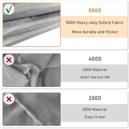 STARTWO Outdoor Waterproof Patio Furniture Covers 4-Piece Set for Chairs, Loveseat and Coffee Table, Heavy Duty 600D, Grey