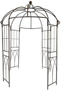 OUTOUR French Style Birdcage Shape Heavy Duty Gazebo,9'Highx 6‘6" Wide,Pergola Pavilion Arch Arbor Arbour Plants Stand Rack for Wedding Outdoor Garden Lawn Backyard Patio,Climbing Vines,Roses
