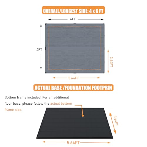 MNLR Resin Storage Shed 4x6 FT with Floor - Weatherproof Outdoor Plastic Tool Shed with Sloped Roof, Built-in Vents & Padlock-Ready Door, Small Garden Shed for Backyard Patio Lawn