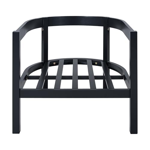 Christopher Knight Home Lula Aluminum Lounge Chair Outdoor Set of 2 with Removable Cushion, Metal Frame Patio Accent Chair, Patio Garden Comfy Reading Chair, Beige+Black