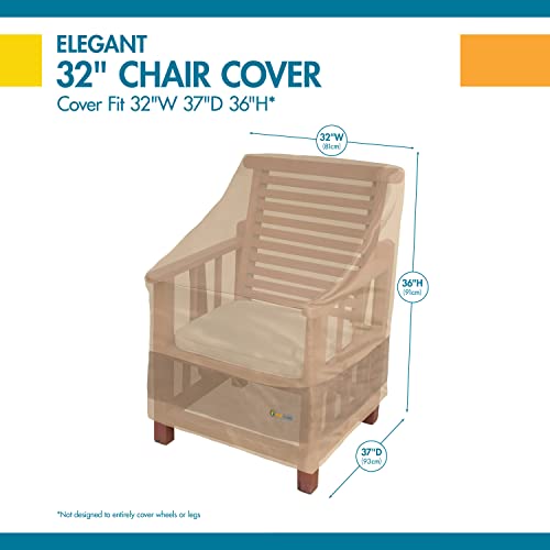 DUCKCOVERS Elegant Waterproof 32 Inch W Patio Chair Cover, Outdoor Chair Covers