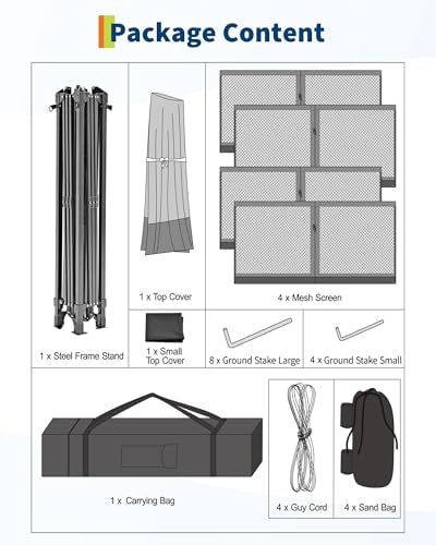 Garvee 12x12FT Pop Up Gazebo with Mosquito Netting, Outdoor Canopy Tent Easy Setup for Backyard Patio Garden Deck, Khaki & Coffee