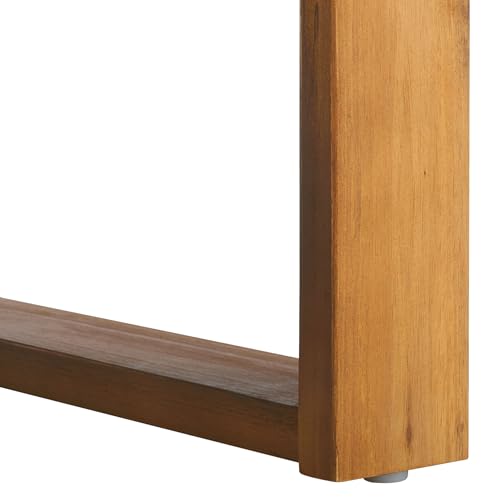 SAFAVIEH Outdoor - Duncan Natural Brown Slatted Top Solid Wood Coffee Table (PAT7331A)