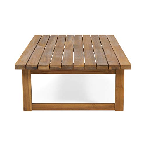 Christopher Knight Home Timothy Outdoor Acacia Wood Coffee Table, Teak Finish