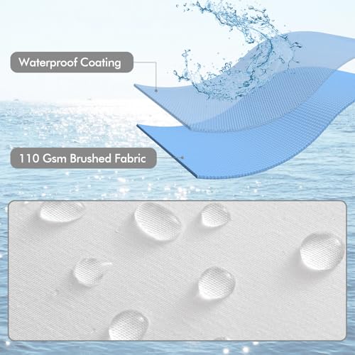 MIULEE 18x18 Outdoor Pillows, Pack of 4 Water Resistant Waterproof Pillow Inserts Decorative Stuffer for Sofa Couch Patio and Garden