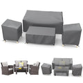 STARTWO Outdoor Waterproof Patio Furniture Covers 4-Piece Set for Chairs, Loveseat and Coffee Table, Heavy Duty 600D, Grey