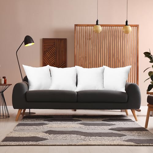 Utopia Bedding Throw Pillows (Set of 4, White) – 18 x 18 Inches Down Alternative Pillows for Bed, Sofa, and Couch - Fluffy Decorative Stuffer Pillow for Indoors & Outdoors