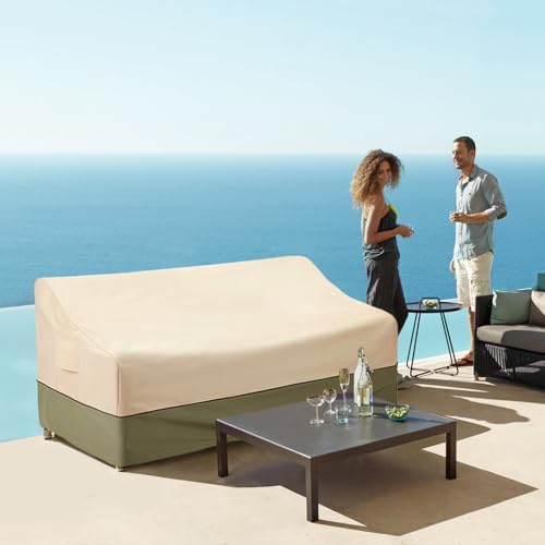 COSFLY Patio Furniture Covers Waterproof, Outdoor 3-Seater Sofa Cover Heavy Duty Fits up to 76W x 32.5D x 33H inches
