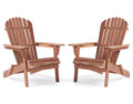Wooden Folding Adirondack Chair Set of 2, Half Pre-Assembled Wood Lounge Chair for Outdoor Patio Garden Lawn Backyard Deck Pool Beach Firepit