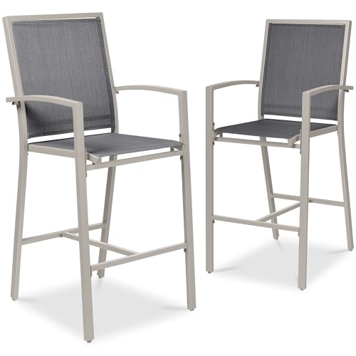 Best Choice Products Outdoor Bar Stools Set of 2, Bar Height, Patio Furniture
