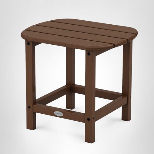 POLYWOOD SBT18MA South Beach 18" Outdoor Side Table, Mahogany